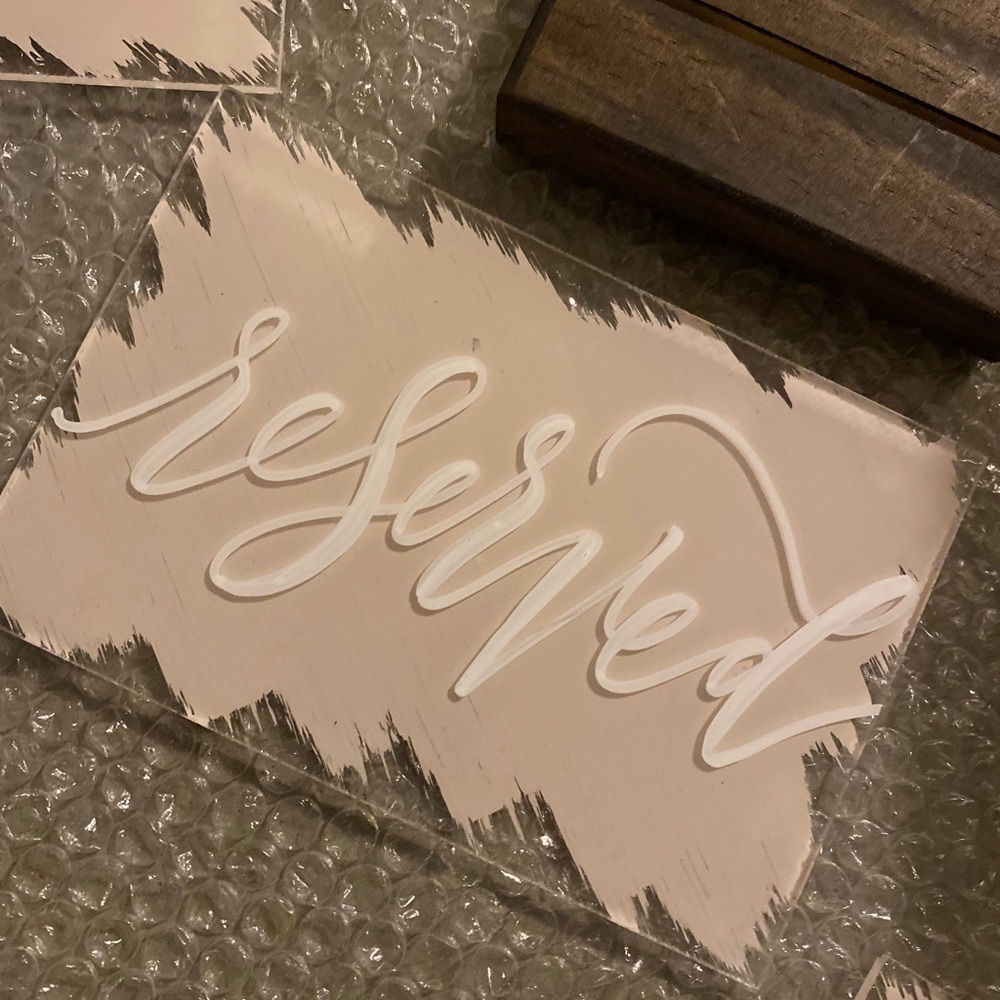 Reserved Table Signs